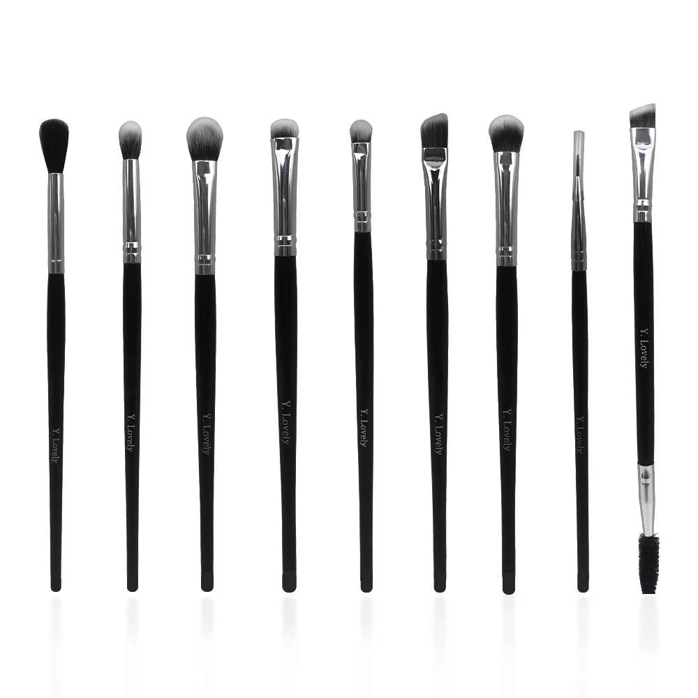 YLovely Makeup Brushes Set Black/Silver Professional with Natural Hair Foundation Powder Eyeshadow Make up Brush