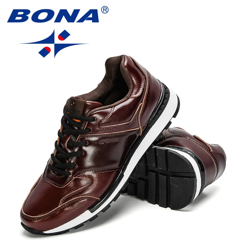 BONA New Designers Business Dress Shoes Genuine Leather Formal Office Men Shoes Party Fashion Wedding Man Footwear Trendy