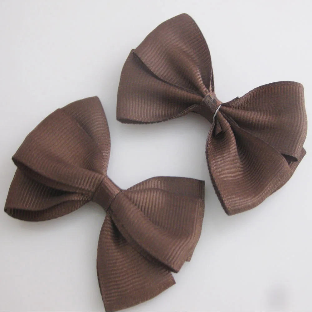 10Pcs Grosgrain Ribbon Bows 7CM DIY Headwear Bowtie DIY Decorative Clothes Accessories