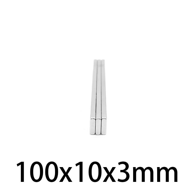 100x10x3mm Super Strong Magnetic Magnets Length 100mm Permanent Neodymium Magnet 100*10*3mm Longer Sheet Magnet 100*10*3