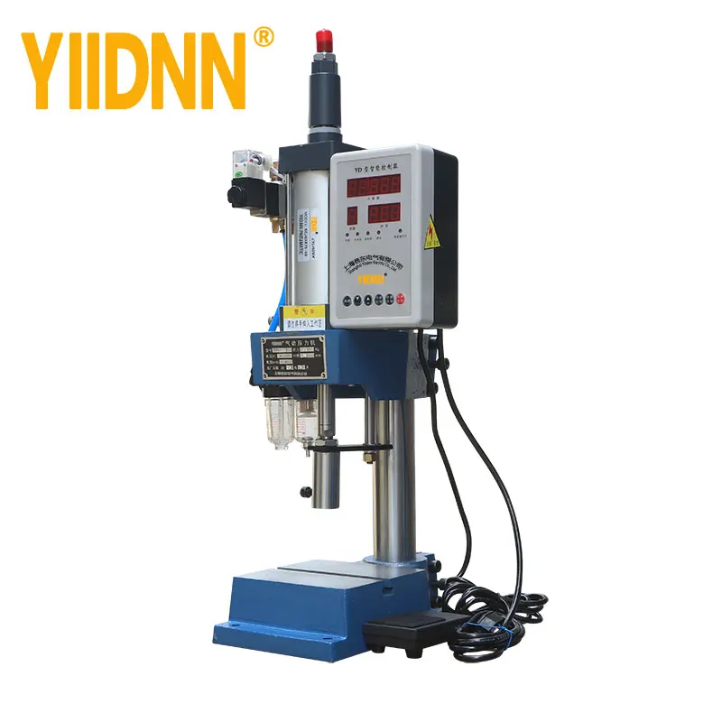 CE Small Pneumatic punching machine 200kg single column 63 bench press Two button controller high precision riveting machine