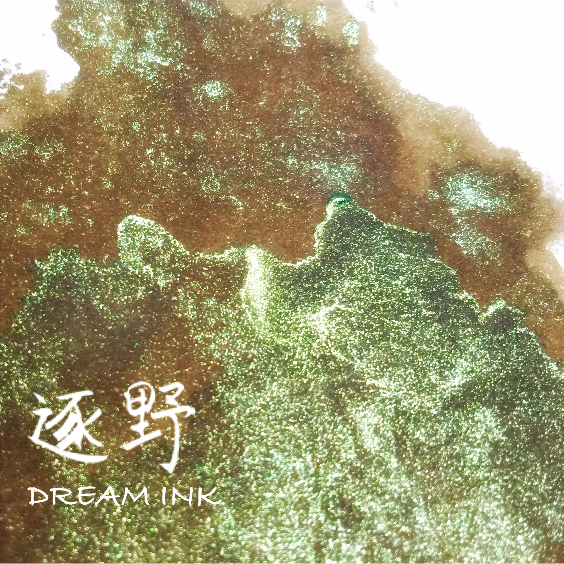 Dream Ink 007  , 20ml/bottle Smooth Flowing Color Ink With Golden Powder, Dip Pen Ink, Fountain Pen Ink