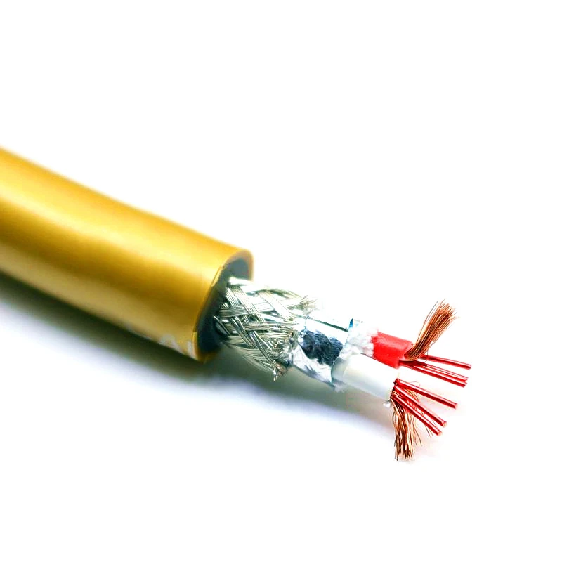 DIYLIVE 1 Paar Hochreines OFC-Kern RCA-Audiokabel 2RCA-Stecker mit Reinkupfer Vergoldeter Stecker für Verstärker - Meterware – Detail 10