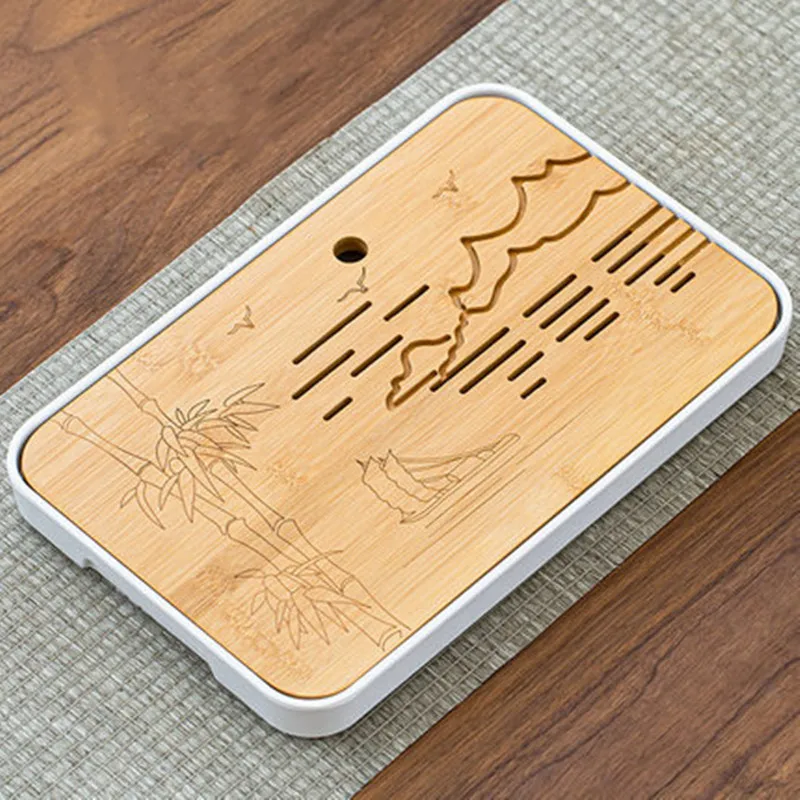 Bamboo Tea Tray Pu\'er tea Tea Board 1PC Drainage Water Storage kung-fu Tea Set Tea Table Chinese Tea Room Board Ceremony Tools