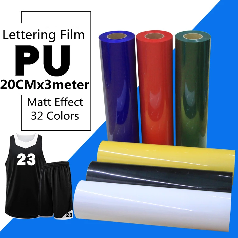 20CMx3meter High Flex Tshirt Lettering Vinyl Heat Press Film Heat Transfer Paper For Clothing HTV Easyweed Fine Foil Sheet