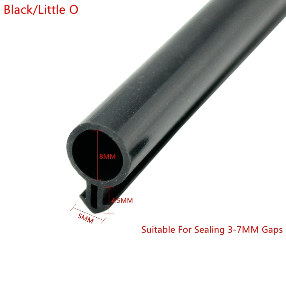 10M Plastic Steel Door Window Sealing Strip Silicon Rubber Door Window Seal Draft Stopper Hollow Bulb Barb Tubular Gasket O Type