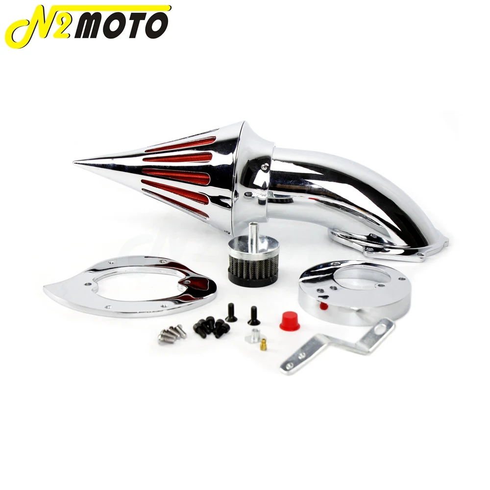 Aluminum Chrome Motorcycle Washable Spike Air Cleaner Intake Air Filter Kits For Honda VTX 1300 VTX1300 All Years