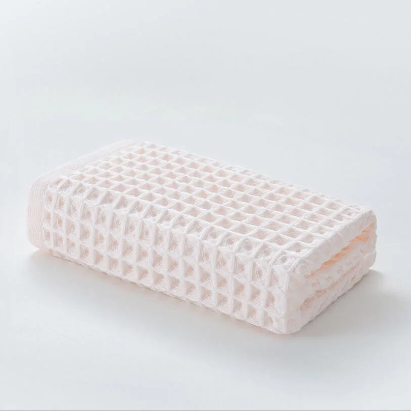 6 color optional 40s super soft waffle cotton towel 35*75cm walf checks adult solid color hand face towel