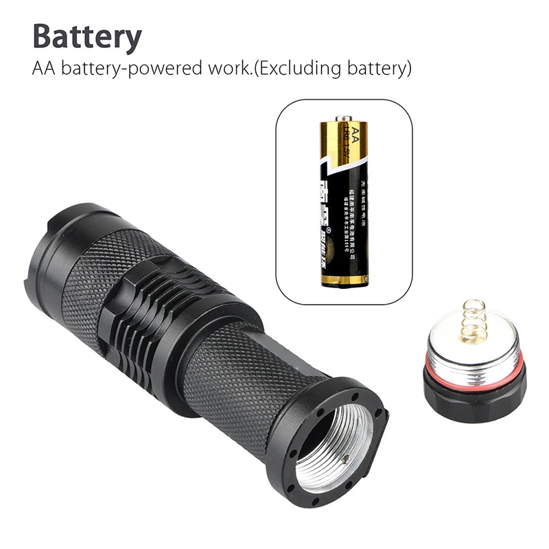 1pc Led torcia UV viola Ultra Violet AA batteria torcia lampada Flash light torcia luce nera per rilevamento contanti denaro
