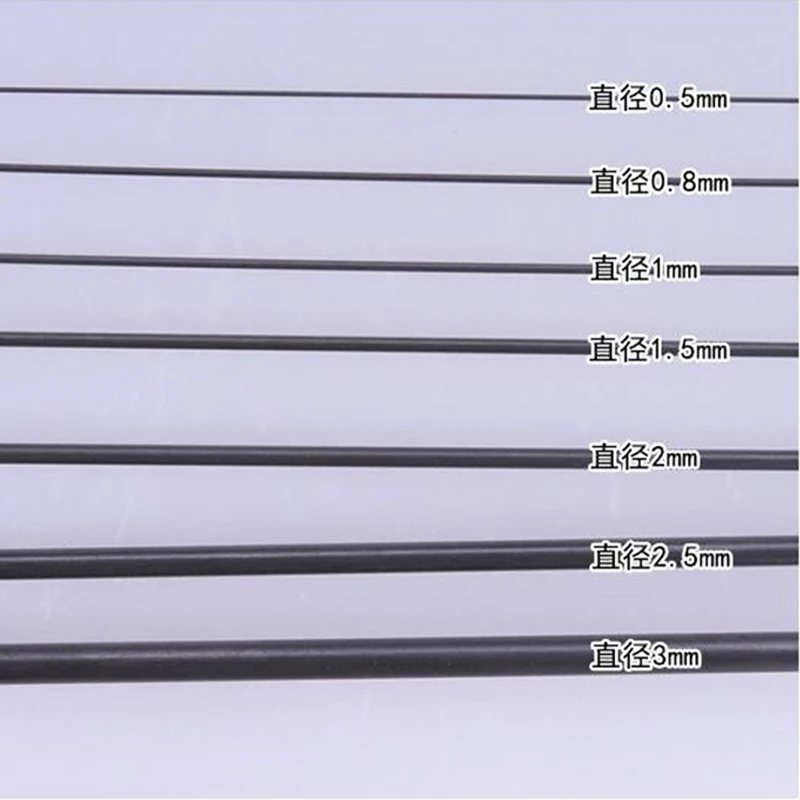 10 Stks/set Carbon Fiber Staven 1.5Mm Voor Rc Vliegtuig Diy Gereedschap Model Accessoires Lengte 500Mm Groothandel
