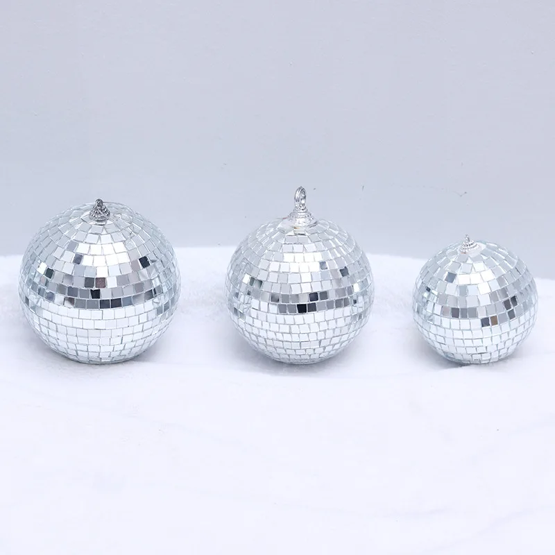 2-20cm Christmas Ball Xmas Tree Hanging Ornaments Pendants Mirror Glass Disco Ball Bauble Home Christmas Party Decoration