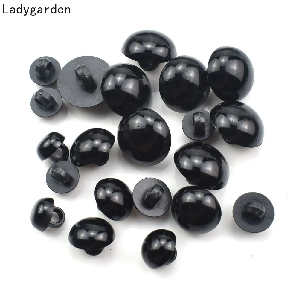 

6-30MM Solid Eyes Black Plastic Safety Eyes for Bear Doll Puppet Plush Animal Doll Toy Eye Nose Animal Sewing Button Accessories