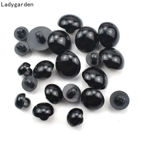 6-30MM Solid Eyes Black Plastic Safety Eyes for Bear Doll Puppet Plush Animal Doll Toy Eye Nose Animal Sewing Button Accessories