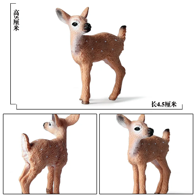 Dziki model zwierzęcia łoś bożonarodzeniowy Whitetail jeleń Sika jeleń lalka renifera figurka kolekcjonerska figurki dla dzieci zabawki Home Decor