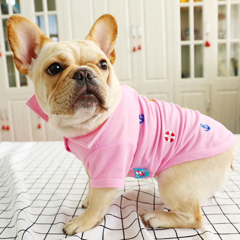 5 Colors Cotton Dog Shirt Small Medium Animal Cute Summer Suit Pet Puppy Coat Chihuahua Pomeranian Vest Cat Clothing Supplies