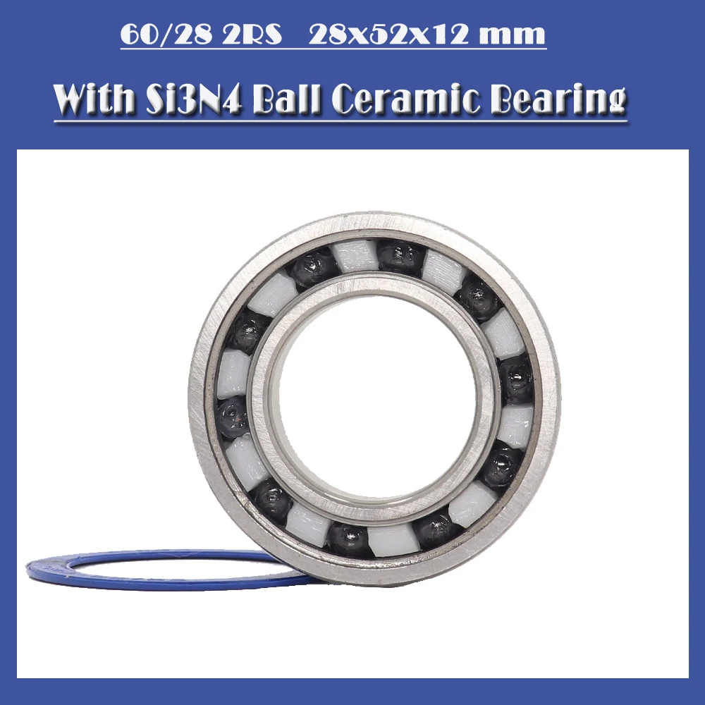 

60/28 Гибридный керамический подшипник 28*52*12 мм (1 шт.) гоночный велосипед переднее заднее колесо 60 28 2RS LUU Hybrids Si3N4 шарикоподшипники 60/28RS
