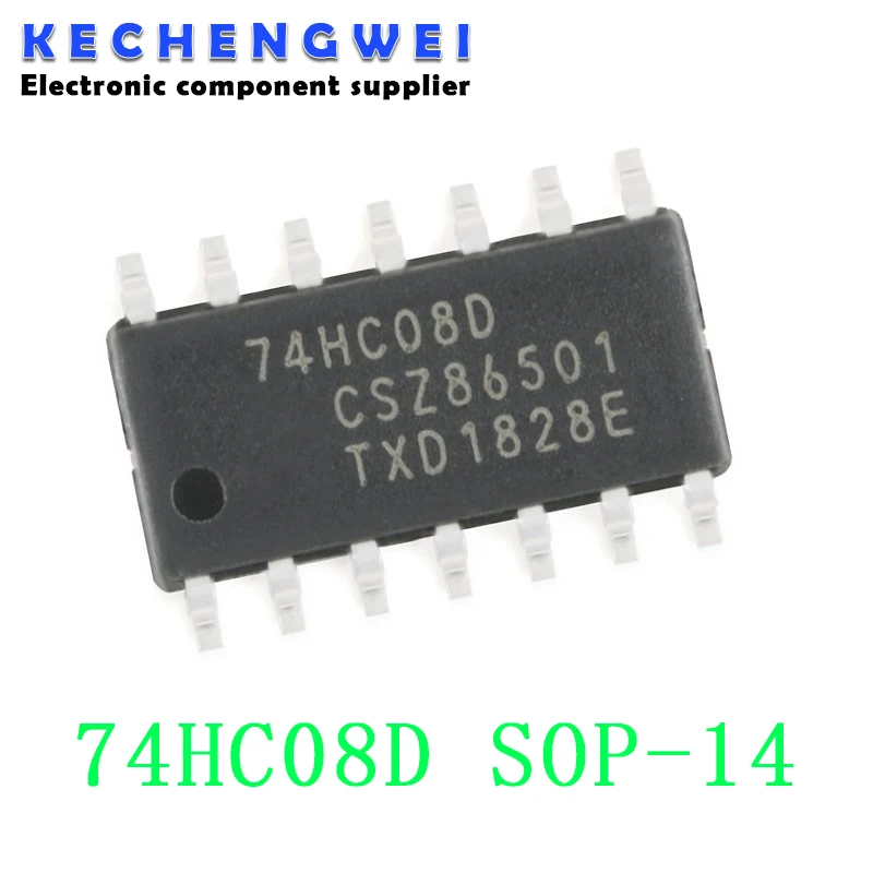 10PCS 74HC08D SOP14 74HC08 SOP SN74HC08DR SOP-14 SN74HC08 SMD new and original IC