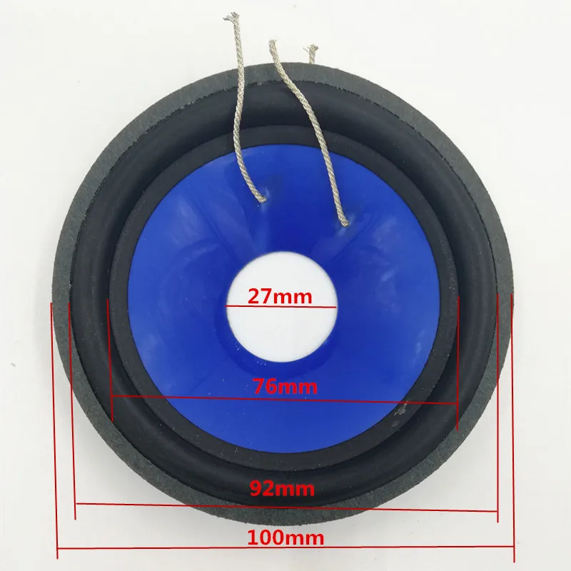 2 قطعة/الوحدة 4 بوصة 4*6 بوصة 6 "مكبر الصوت ورقة مخروط المطاط حافة حقن حوض مكبر الصوت اكسسوارات لفائف 27 مللي متر الأساسية أصفر أزرق أسود #1