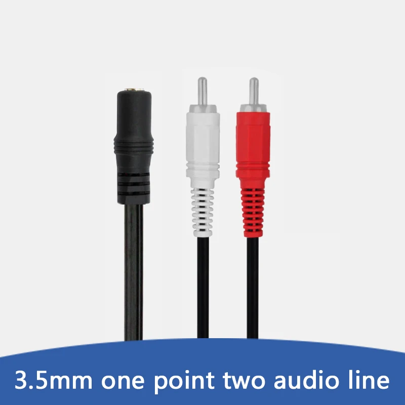 Universal RCA Cable 3.5mm Jack Stereo Audio Cable Female to 2RCA Male Socket to Headphone 3.5 AUX Y Adapter for DVD Amplifiers