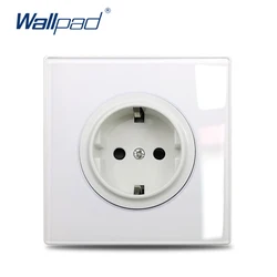 Wallpad TV CAT6 Satellite Audio HDMI Outlet White Glass Panel Round Corner L6 Range EU UK French Universal Socket USB Charger