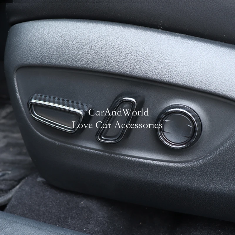 For Toyota RAV4 RAV 4 2019-2025 Car Interior Seat Adjust Switch Knob Button Frame Cover Trims ABS Chrome Garnish Accessories