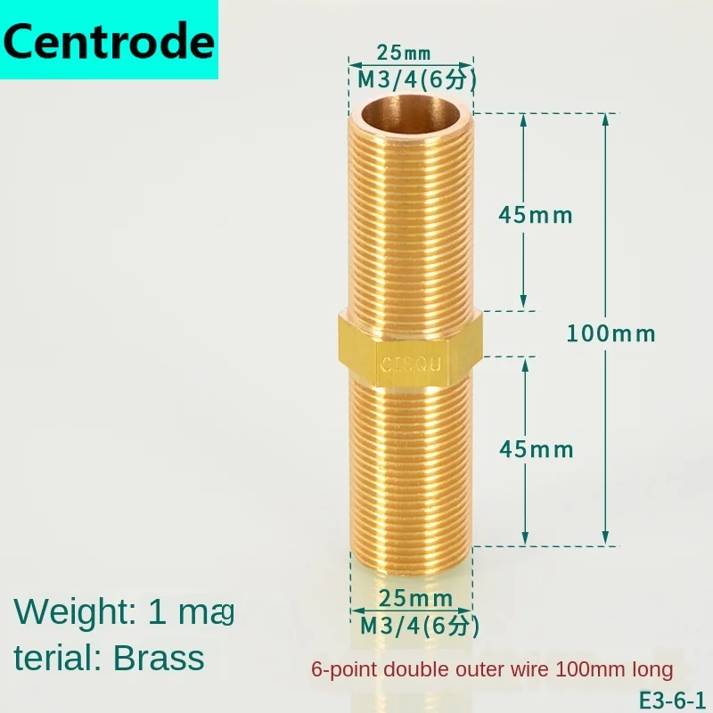 1/2in fio exterior dobro diretamente para o fio 3/4in curto fio de extensão de extremidade de fio longo encaixe de entrada de 1 polegada encaixes de tubulação
