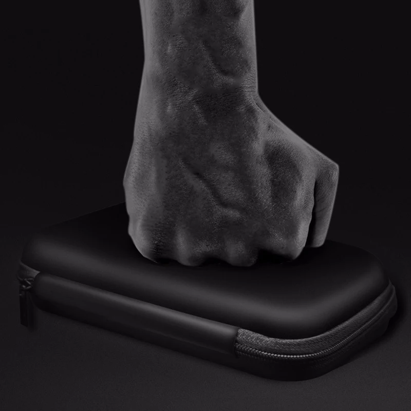 Bolsa de almacenamiento para HDD de 2,5 pulgadas, caja SSD para cargadores de Cables USB, Banco de energía y más, bolsa negra para accesorios de auriculares