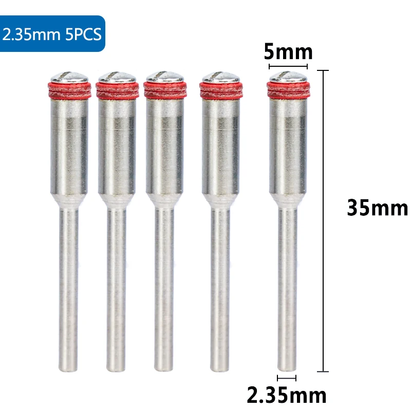 CMCP  Polishing Wheel Mandrels Set 5pcs 2.35mm Shank Cutting Disc Extension Rod Connective Rod For Dremel Rotary Tool