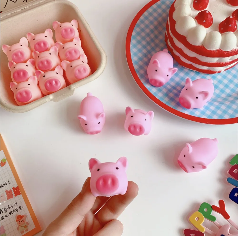 1Pcs ใหม่น่ารัก4.5ซม.ของเล่นสุนัขสีชมพูกรีดร้องหมูสัตว์เลี้ยงของเล่น Squeaker Squeaker Chew ของขวัญตกแต่งบ้าน