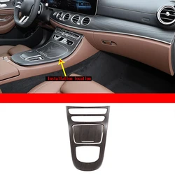 Console Gear Panel Frame For Mercedes Benz E Class W213 2021 No clock version ABS Console Gear Shift Panel Cover Trim Car decora