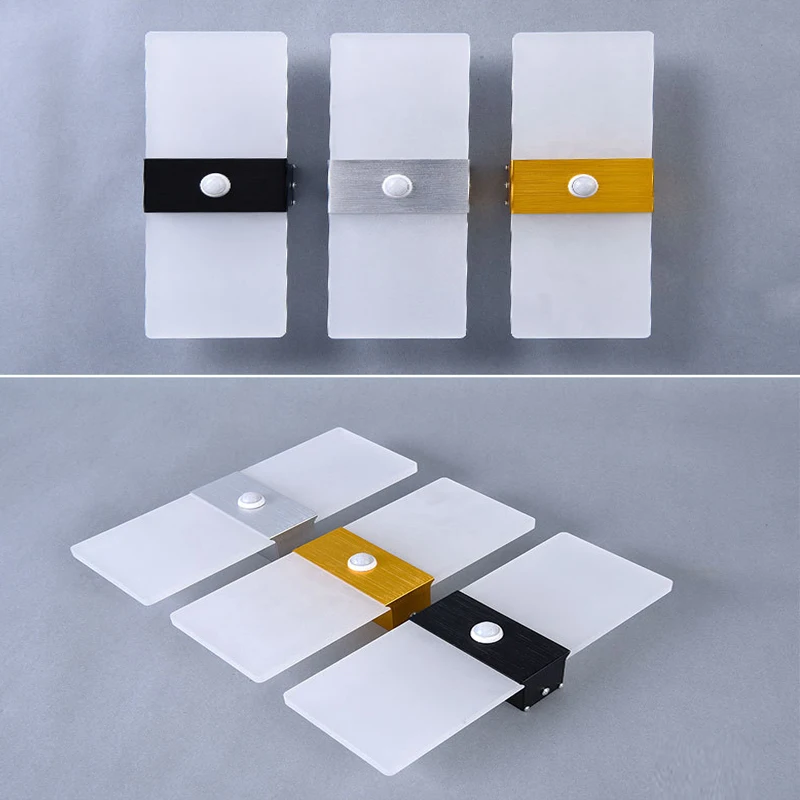 LED Wall Light Induction Night Light Bedside Aisle Corridor Staircase Background Decorative Light Personalized Design AC85-265V