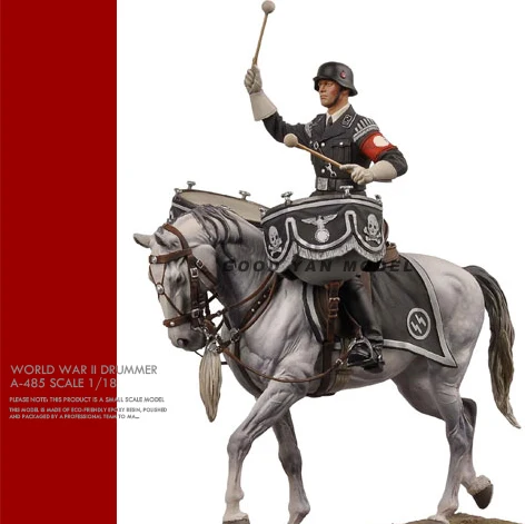 1/18 Resin model kits DIY figure soldier +horse self-assembled A-485