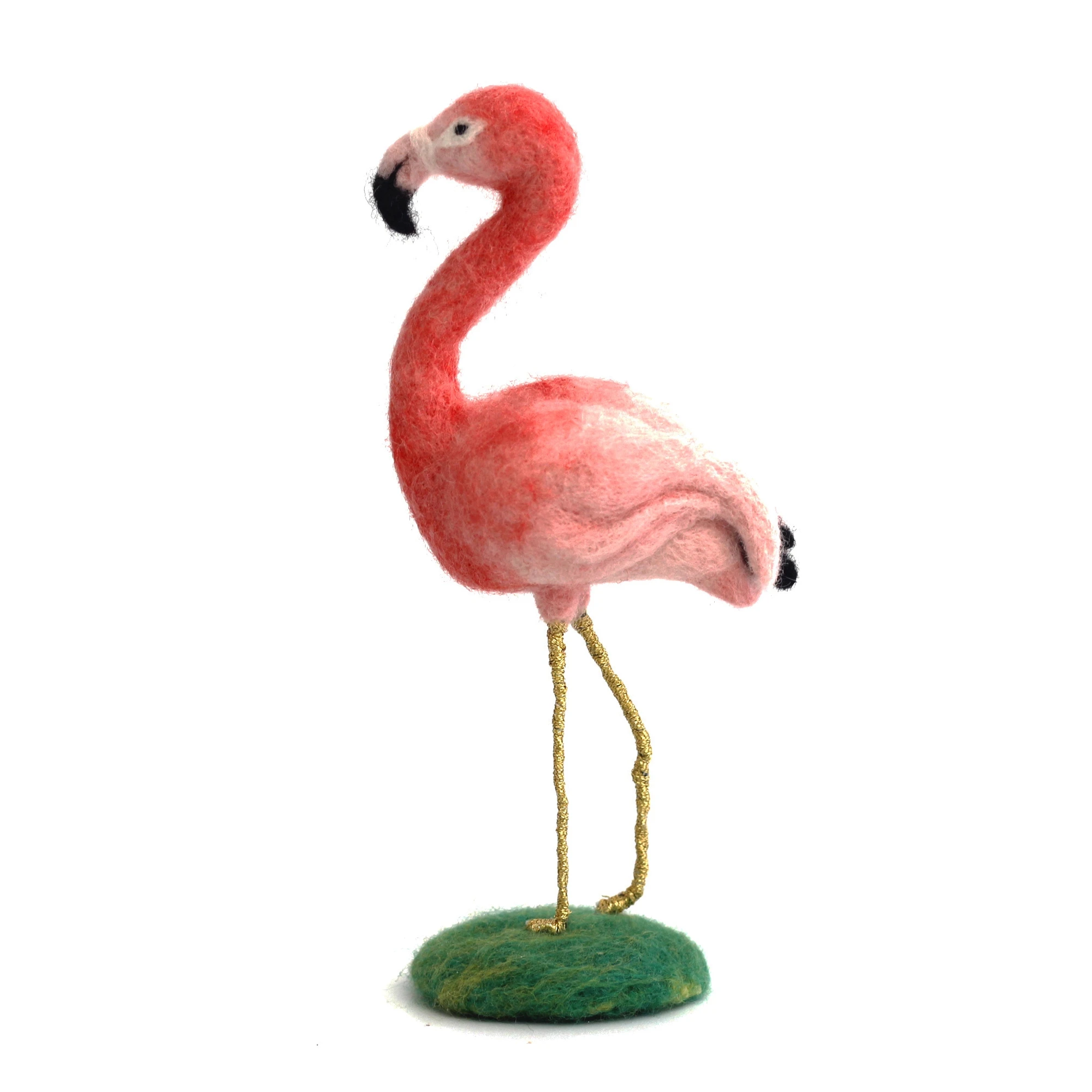 Flamingo Needle Felting Kit for Beginner, Animal Felting Starter Kit, Contains Enough Felting Wool and Tools, English Manual