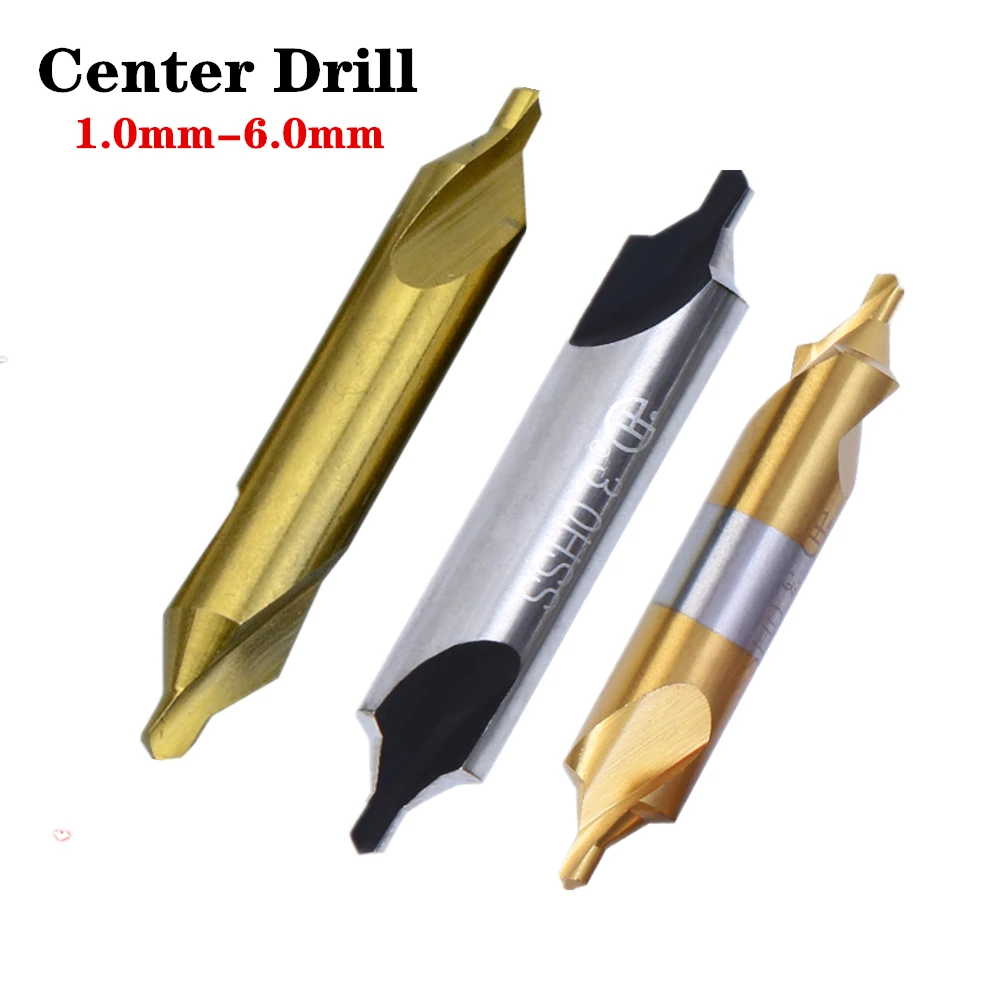 HOT 1/5/10pcs 1set HSS Center Drill Bit Combined Center Drills 60 Degree Countersinks Angle Bit Metal Drill Bit HSS-TIN