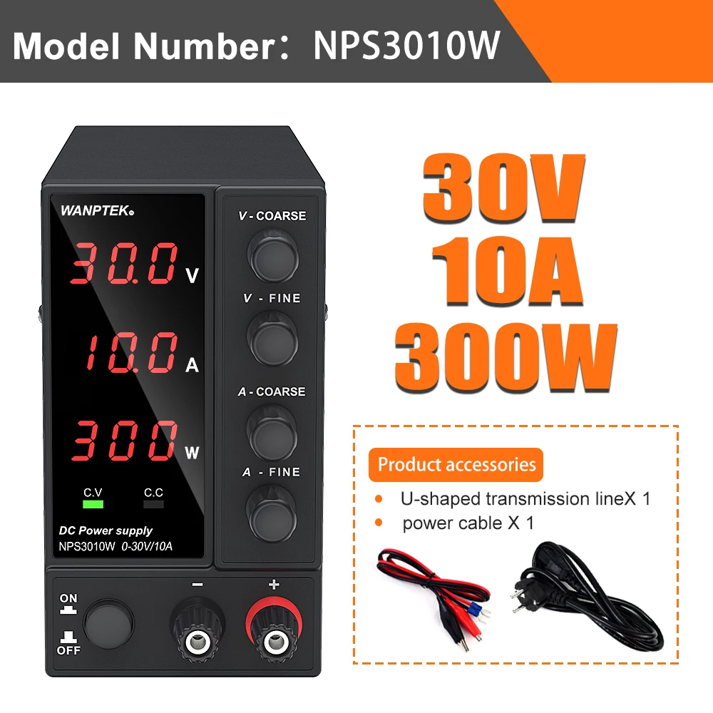 Wanptek Laboratorium Voeding Verstelbare 30V 6A 30V 10A 60V 5A 120V 3A Digit Display spanningsregelaar Bench DC Voeding