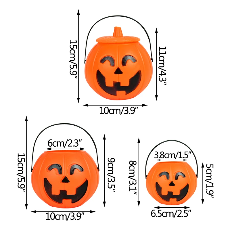 1/3 sztuk Halloween dynia pudełko cukierek albo psikus dynia cukierki wiadro dla dzieci prezent przekąski pudełeczko dekoracje na przyjęcie Halloween