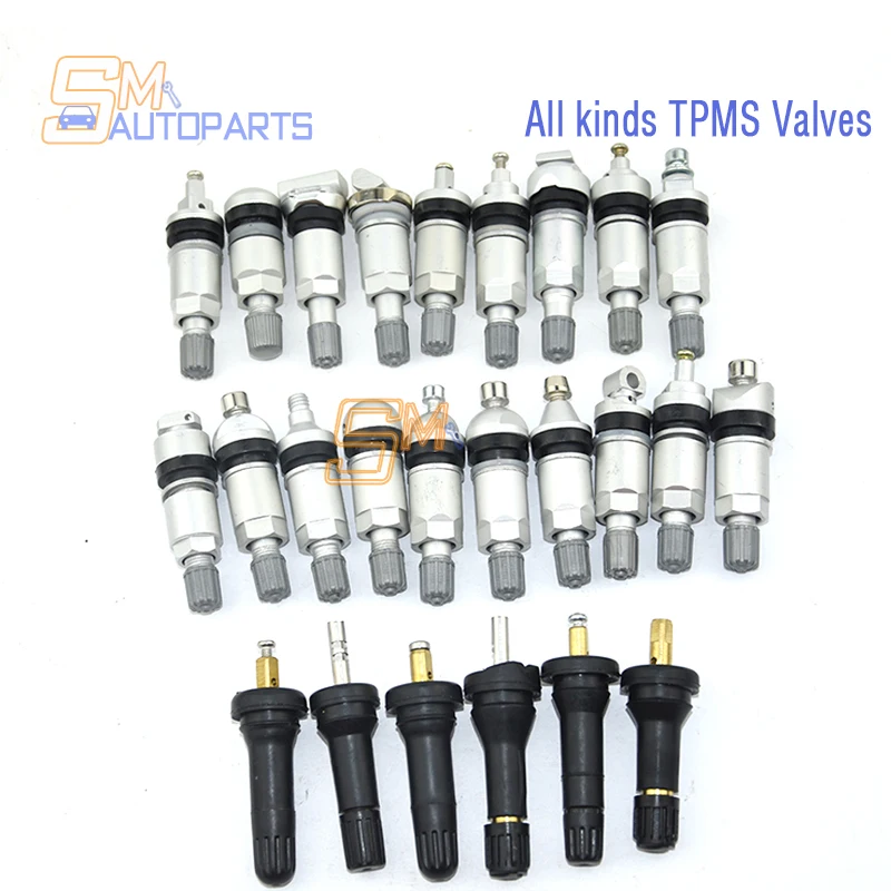 A Lot Metal Rubber TPMS16-29 Valve Tire Pressure Sensor Valves For Most Cars Mercedes Land Rover Volkswagen Patrol Buick Ford