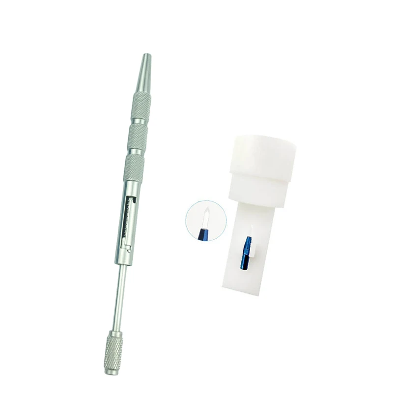 

Sapphire Blade Knives with stainless handle autoclavable Transplant Knife Implanter Extraction Treating Hair Transplant tool