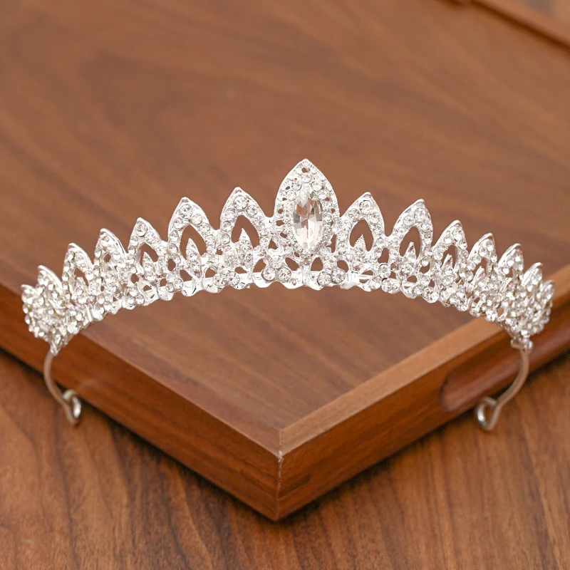 Bridal Tiara Hair Crown Wedding Hair Accessories For Women Silver Color Crown For Bridal Crowns And Tiara Women Accessories Gift