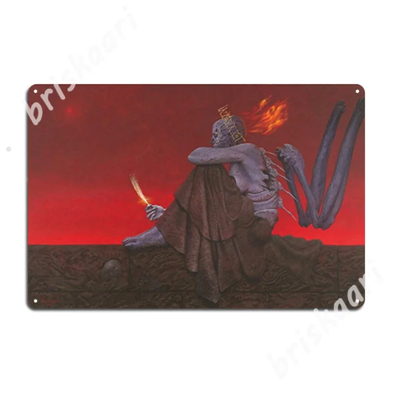 What Remains_By Wayne Barlowe Metal Signs Custom Mural Wall Cave Wall Decor Tin sign Posters