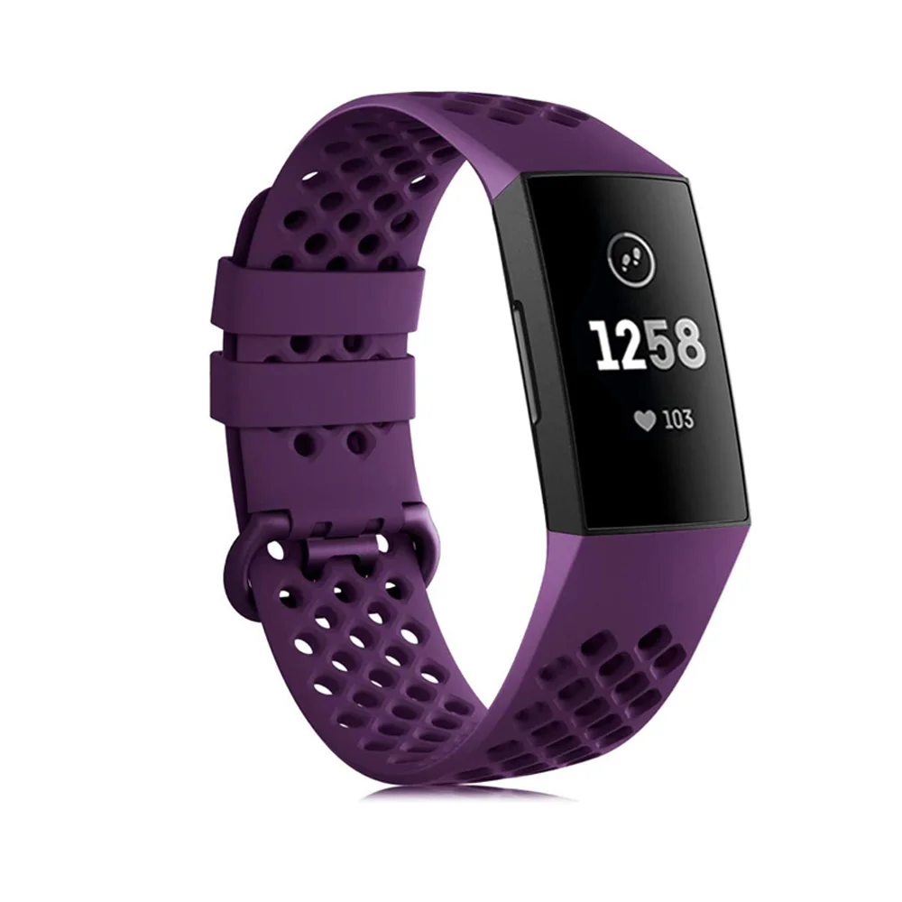 Cinturino in Silicone per Fitbit Charge 3 cinturino per orologio traspirante a 4 cinturini bracciale sportivo per Fitbit Charge 4 Charge 3 SE Smartwatch