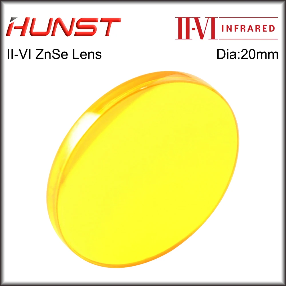 Hunst II-VI ZnSe Focus Lens Diameter 20mm FL 50.8mm 63.5mm  Laser Lens for CO2 Engraving Cutting Machine Accessories