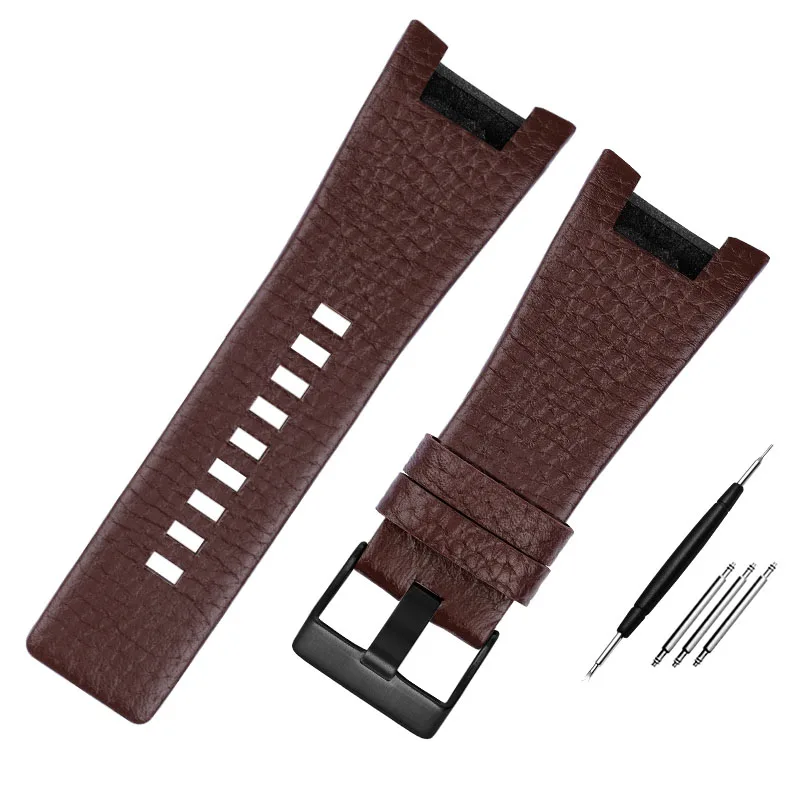 Genuine Leather Bracelet for diesel watch strap notch watch band for DZ1216 DZ1273 DZ4246 DZ4247 DZ287 32mm mens watchband