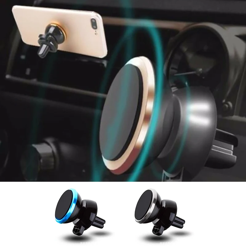 In Car Magnetic Phone Holder Fits Car Air Vent Mount 360 Degree Rotating Magnet Phone Stands For Navigation Air Outlet And Car