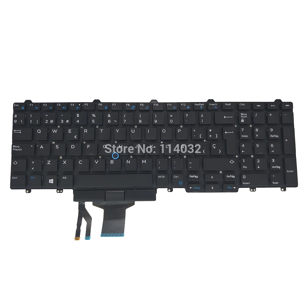 

00TG2X 0Y92DW Turkish Spain Spanish Keyboard For Dell Latitude E5570 E5550 E5580 E5590 E5591 Precision M7520 M3510 M7510 7720