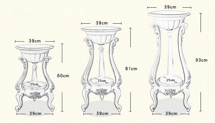 European Living Room Flower Stands Multi-layer Plastic Flower Pot Shelf Balcony Floor Hanging Orchid Stand Flower Pot Support