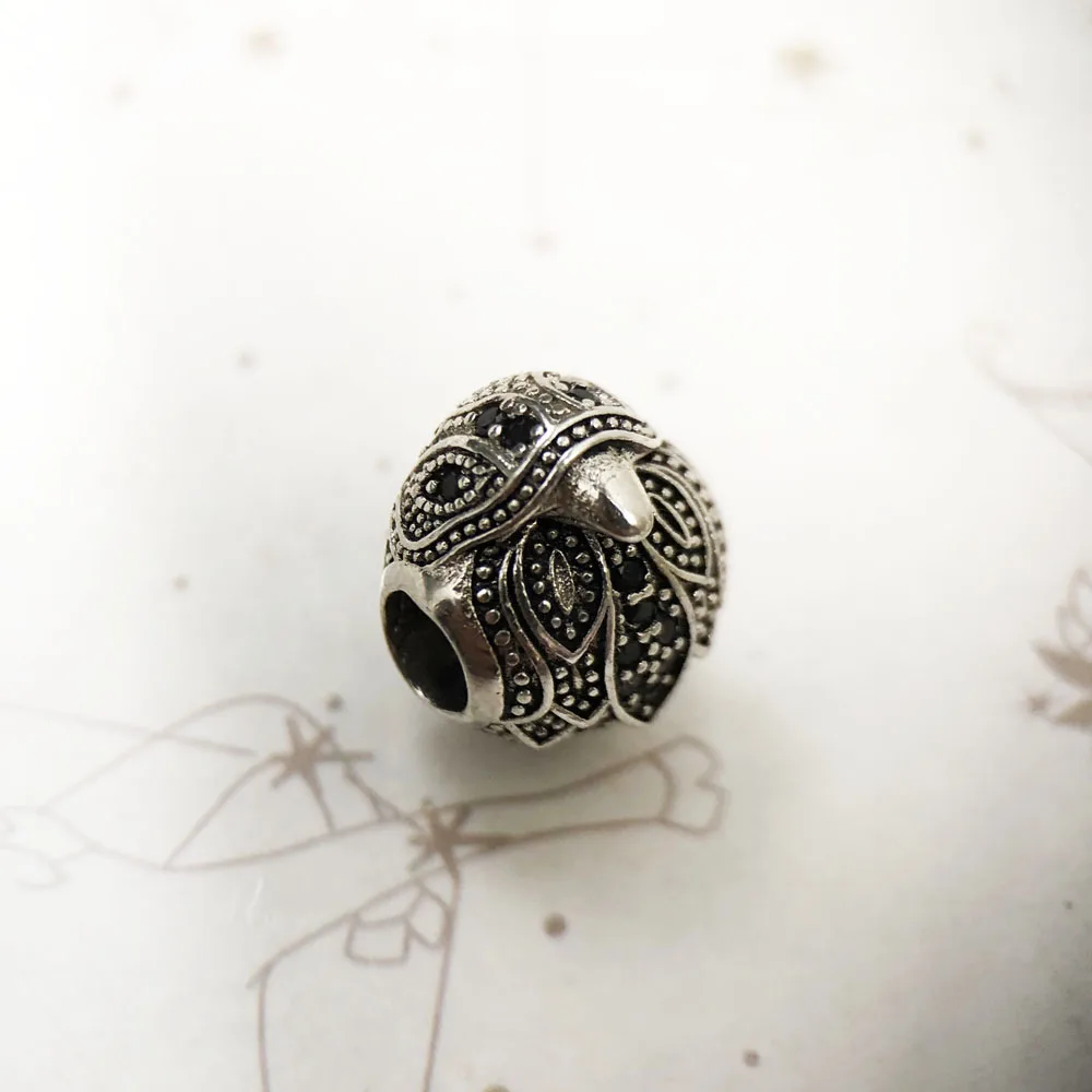 Eagle Falcon Beads,925 Sterling Silver Zircon Charm Europe European Jewelry Accessories