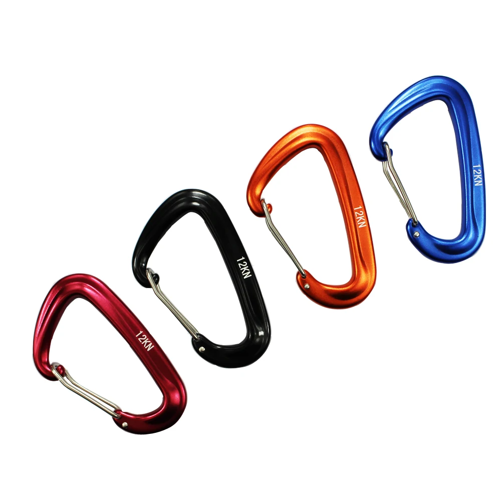 High Strength Buckle 7075 Aluminium Alloy hook  D Shape clips 12KN Carabiner for Hammock for Yoga Hang Buckle Hammock Safety Fas