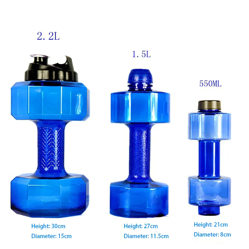 Adjustable Portable Water-Filled Dumbbell Water Bottle Fitness Equipment Dual-Use Gym Office Home Outdoor Workout Sport 1 Pc