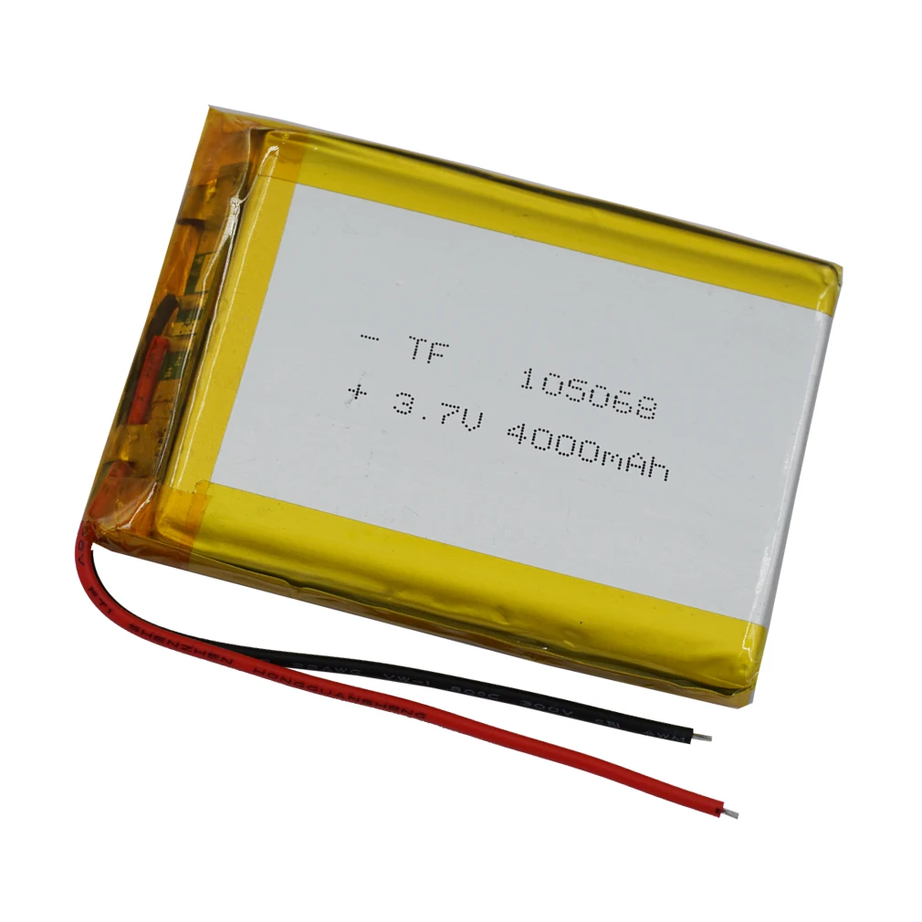 3.7V 4000 mAh 105068 Polymer Rechargeable Lithium LiPo Li Battery For Speaker DashCam GPS MID DVC PSP Phone Power Bank Tablet PC